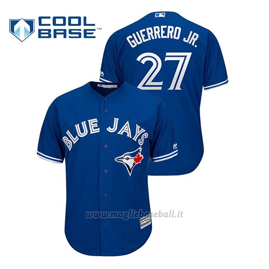 Maglia Baseball Uomo Toronto Blue Jays Vladimir Guerrero Jr. Cool Base Majestic Alternato Blu